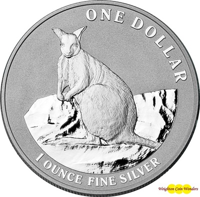 2012 1oz Silver KANGAROO - Mareeba Rock-Wallaby